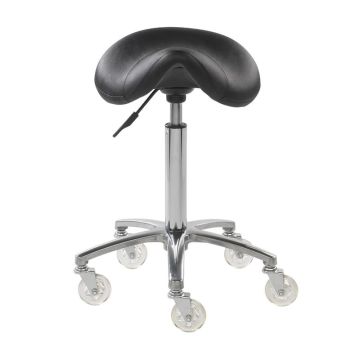 Taburet coafor Maletti Sgabi Scai 008 Negru cu rotile silicon