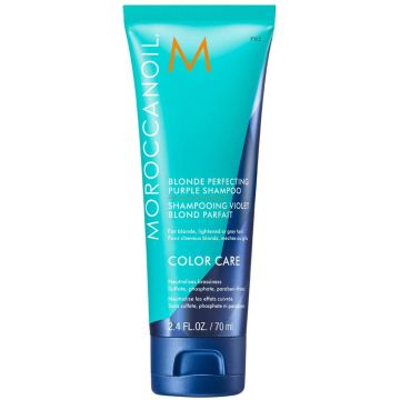 Sampon violet Moroccanoil Blonde Perfecting Purple Shampoo efect pentru neutralizare 70ml