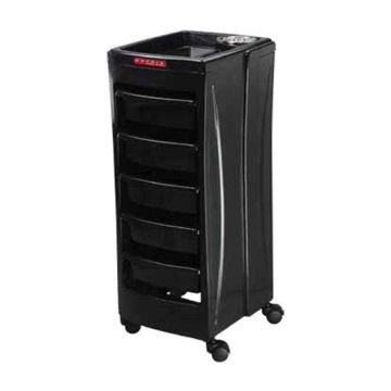 Ucenic profesional Mobilier Coafura MT din plastic cu role Negru
