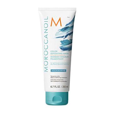 Masca coloranta pentru par Moroccanoil Color Depositing Aquamarine 200ml 