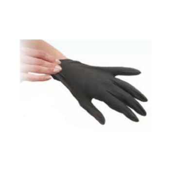 Manusi de unica folosinta Terzi Industrie Black Nitrile Gloves S 100buc