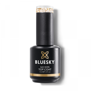 Lac unghii semipermanent Top Coat Bluesky UV Glitter 06 15ml